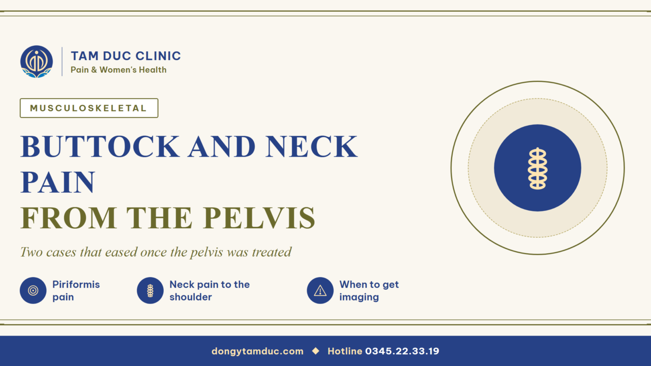 Piriformis buttock pain, neck pain spreading to the shoulder: why treat the pelvis?