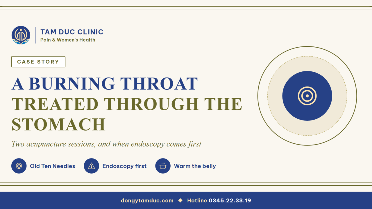 Acupuncture helped one person with a burning throat, thought to be from reflux, feel more comfortable
