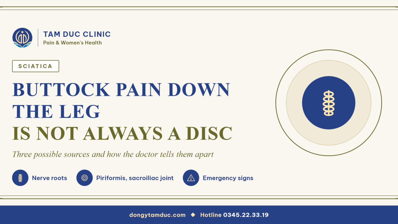 Pain spreading from the buttock down the leg is not always a herniated disc