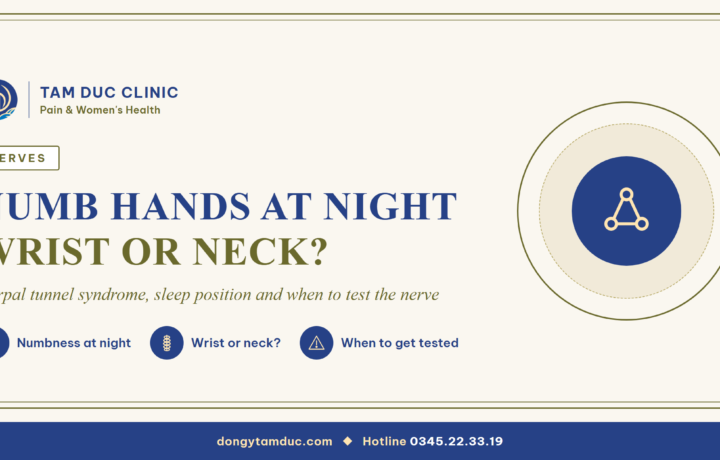Numb hands waking you at night: usually the wrist, sometimes the neck
