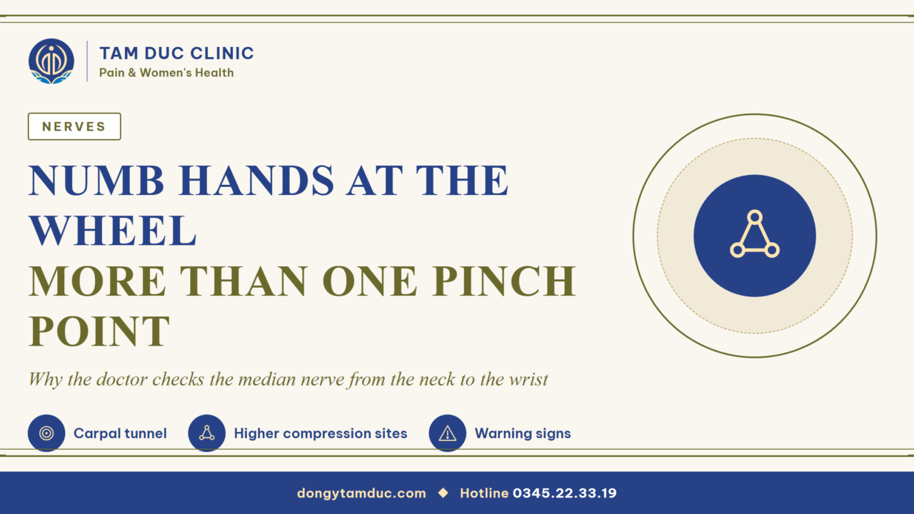 Numb hands while driving: the median nerve can be compressed in more than one place
