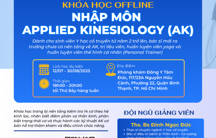 Khóa học: Nhập môn Applied Kinesiology (AK)