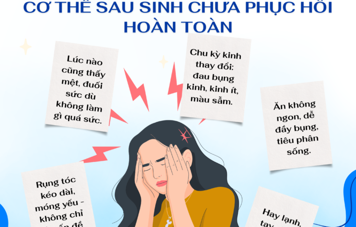 Cơ thể sau sinh chưa phục hồi hoàn toàn: 5 nhóm dấu hiệu thường bị bỏ qua