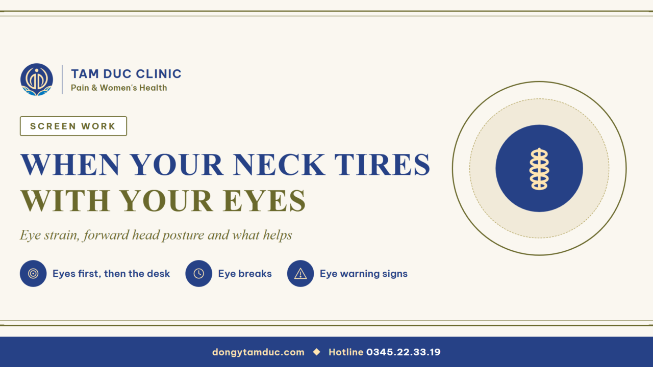 Neck and upper back that tire along with your eyes after a day at the screen