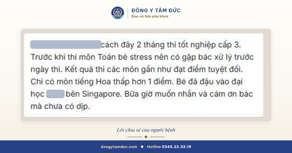 Tin nhắn phản hồi của mẹ học sinh, đã ẩn thông tin cá nhân